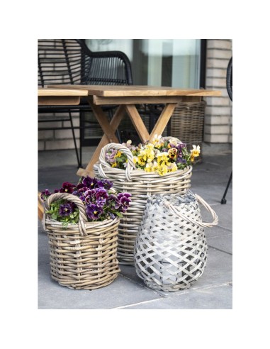 Ensemble de 4 Bacs Caor - Bacs ronds en kubu avec poignées - 4401070 - House Nordic