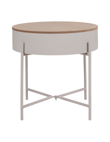 Table d'appoint SISCO - Acier en poudre beige-gris, 40 x 40 cm - 4293000 - House Nordic