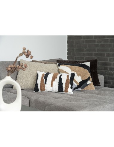 Coussin TAVIRA - Boucle gris-brun 45 x 60 cm - 3962075 - House Nordic