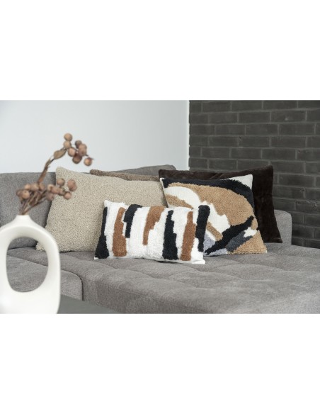 Coussin TAVIRA - Boucle gris-brun 45 x 60 cm - 3962075 - House Nordic