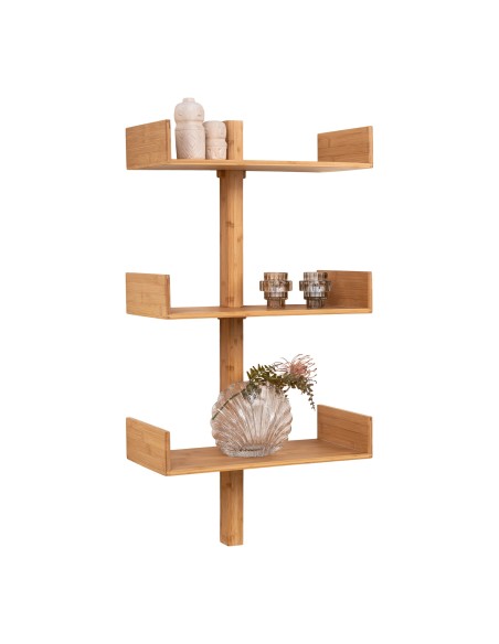 Étagère VILLA - Murale en bambou, naturelle, 50 x 102 cm - 4292242 - House Nordic
