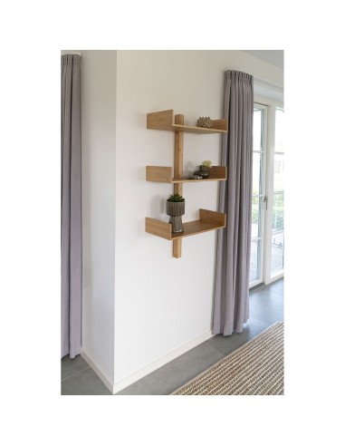 Étagère VILLA - Murale en bambou, naturelle, 50 x 102 cm - 4292242 - House Nordic