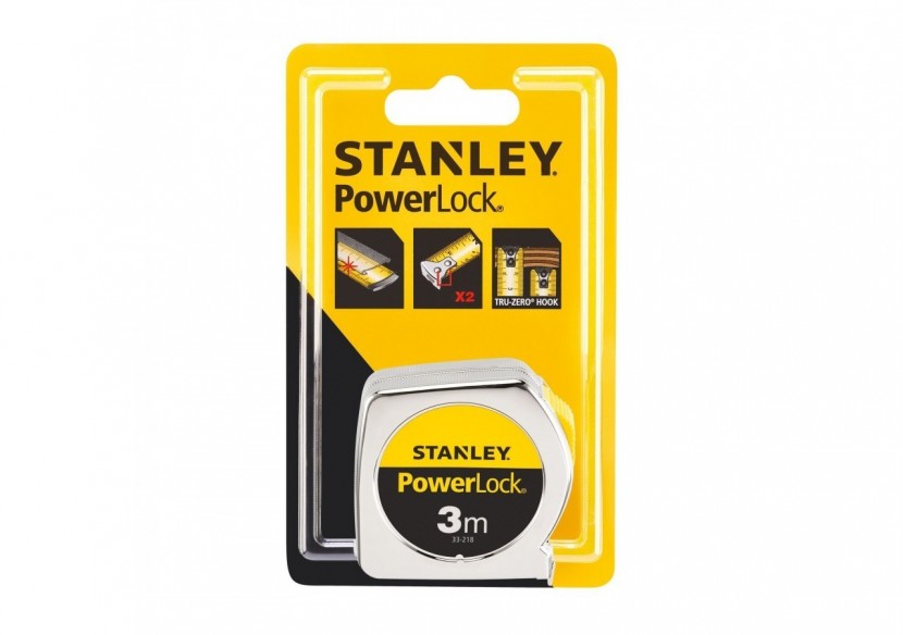 MESURE 3M X 12,7MM POWERLOCK CLASSIC METAL - 0-33-218 - Stanley MESURE 3M X 12,7MM POWERLOCK CLASSIC METAL - 0-33-218 - Stanley