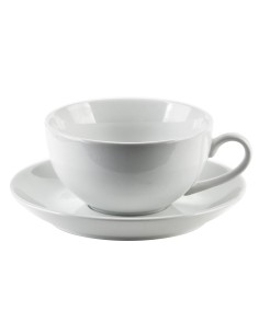 Filiżanka ze spodkiem BASIC - 220 ml, 14,5 x 11 x 6,5 cm, pour les moments de détente - HTNA9301 - Mondex