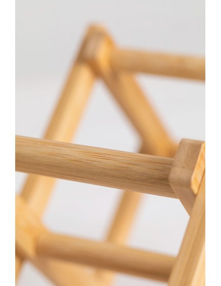 Casier à bouteilles pliable pour 3 bouteilles en bambou Pascal