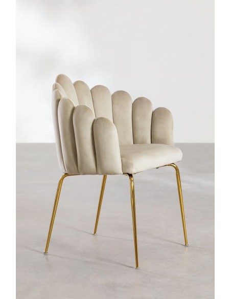 Chaise de salle à manger en velours Markina - Sklum
