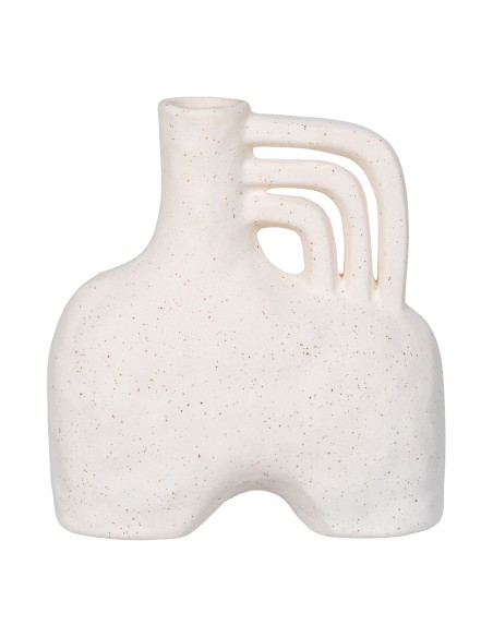 Vase en céramique - Beige 18,5x8x19,5 cm - 4441703 - House Nordic