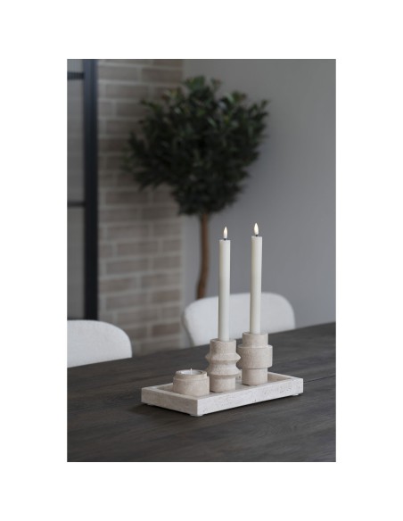 Support de Bougie Tea Light - Travertin naturel, ensemble de 2 - 4561049 - House Nordic
