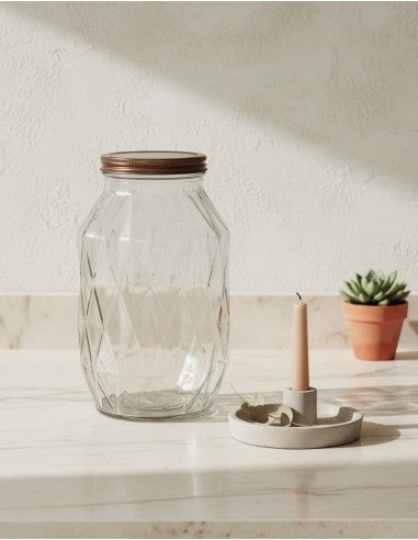 Bocal en Verre BASIC KITCHEN - 3400ml, 10,5x17x26,2cm - HTID7543 - Allesken