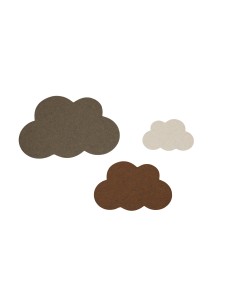 Set de 3 Nuages Beau - Décoration murale en PET - 60000049 - KidsDepot