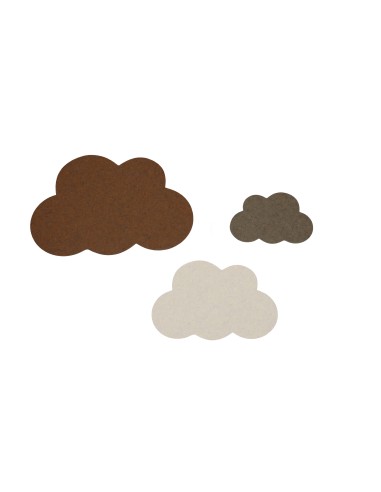 Set de 3 Nuages Beau - Décoration murale en PET - 60000049 - KidsDepot