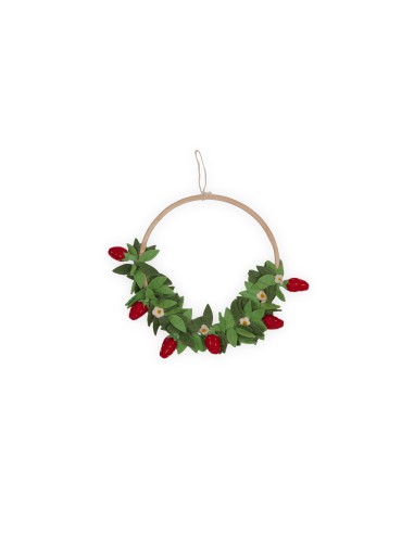 Guirlande Murale Flower Hoop Strawberry - Décoration Murale Fruitière - 60000123 - KidsDepot