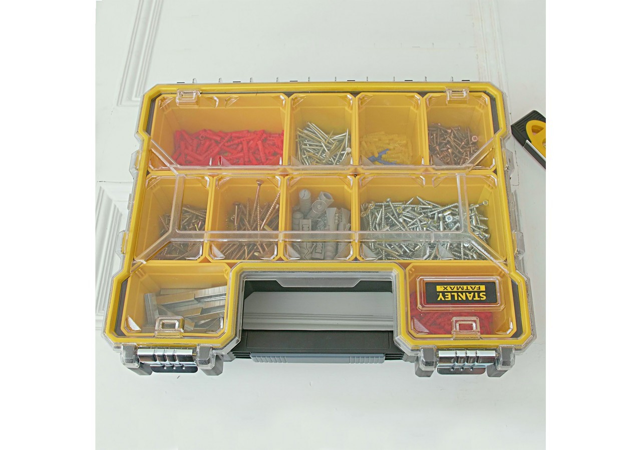 ORGANISEUR ETANCHE PROFONDEUR 106MM - 10 COMPARTIMENTS AMOVIBLES -
 FATMAX - 1-97-518 - Stanley