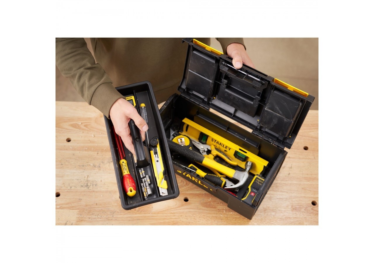 BOITE A OUTIL 40CM OUVERTURE 1 MAIN - 1-79-216 - Stanley