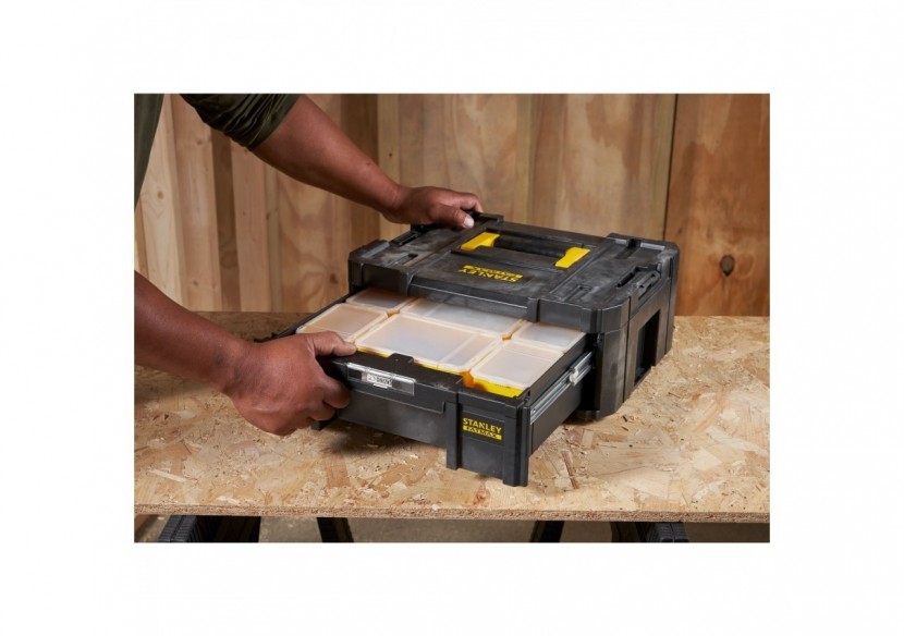 MALLETTE GRAND TIROIR 6 CASIERS PRO-STACK™ FATMAX - FMST1-71968 - Stanley MALLETTE GRAND TIROIR 6 CASIERS PRO-STACK™ FATMAX - FMST1-71968 - Stanley