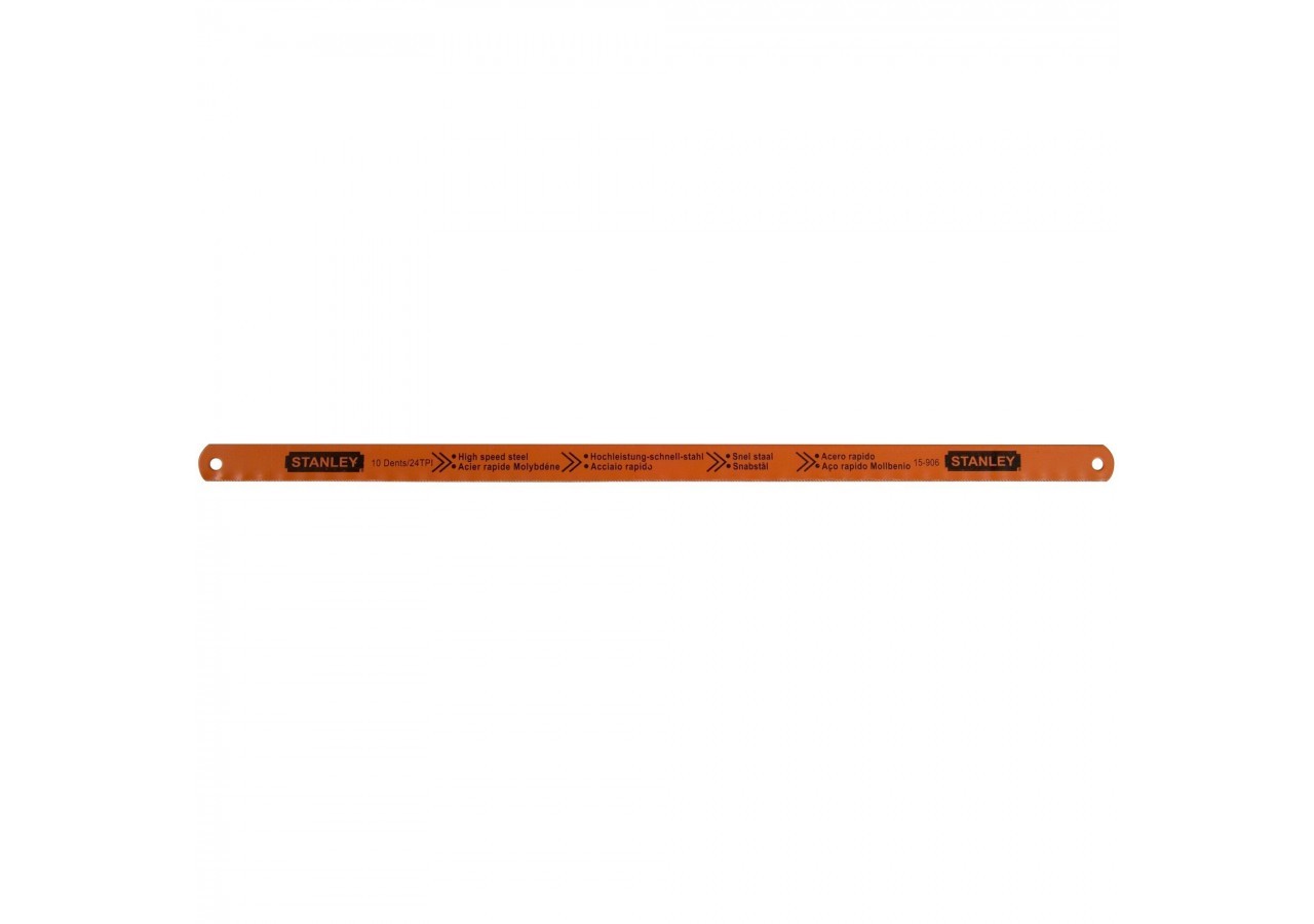 LAME DE SCIE A METAUX - CARTE 2 LAMES RUBIS HSS MOLY 10 DENTS - 0-15-906 - Stanley