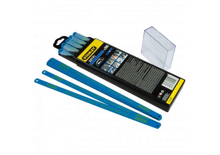LAME DE SCIE A METAUX - BOITE 100 LAMES HSS BIMETAL LASER 12 DENTS - 1-15-559 - Stanley