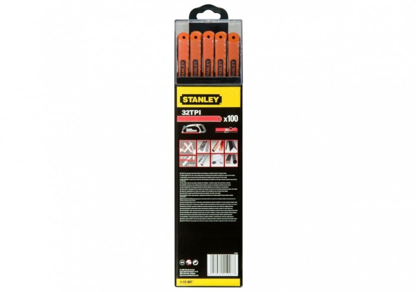 LAME DE SCIE A METAUX - BOITE 100 LAMES RUBIS HSS MOLY 12 DENTS - 1-15-907 - Stanley