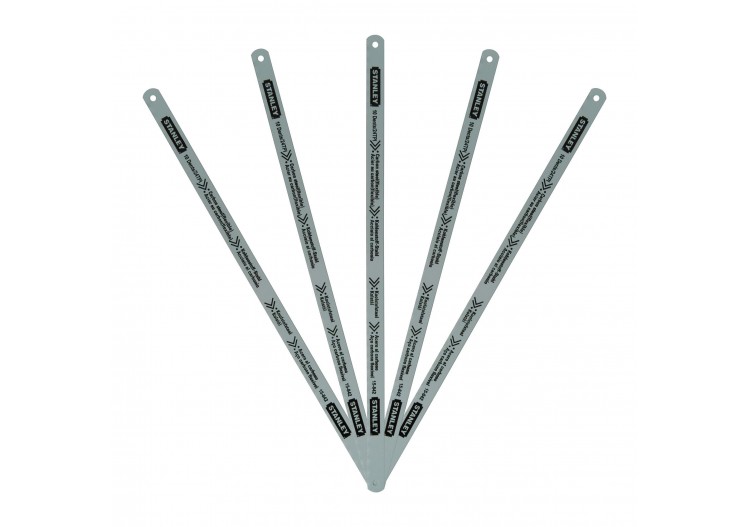 LAME DE SCIE A METAUX - CARTE 5 LAMES FLEXIBLE LION 10 DENTS - 2-15-842 - Stanley