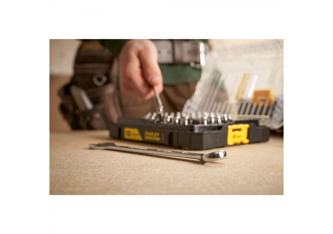 COFFRET CLÉS MIXTES STAKBOX M - JEU DE 12 PCS - FATMAX - FMMT98104-0 - Stanley