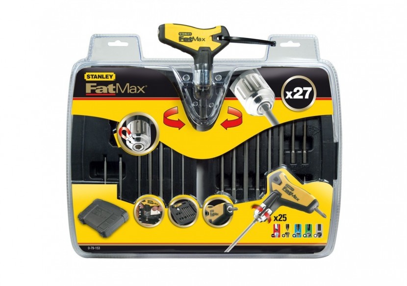 JEU DE CLÉS A CLIQUET MANCHE "T" FATMAX - 27 PIECES - 0-79-153 - Stanley