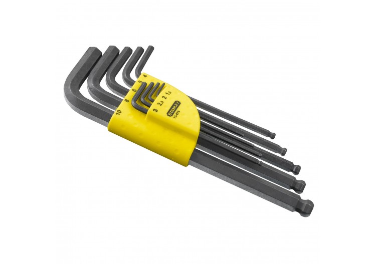 CLE MALE LONGUE A TETE SPHERIQUE - ETUI DE 9PCS - 1-13-976 - Stanley