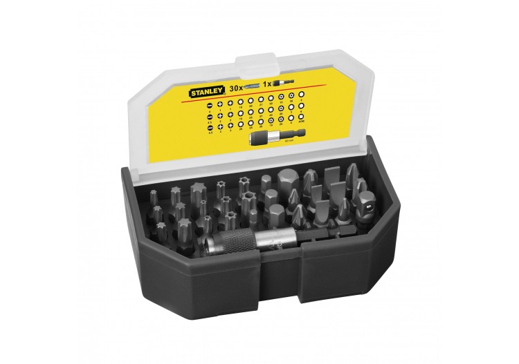 COFFRET D'EMBOUTS DE VISSAGE 1/4" 25MM - JEU DE 31PCS - GAMME PRO - 1-13-903 - Stanley