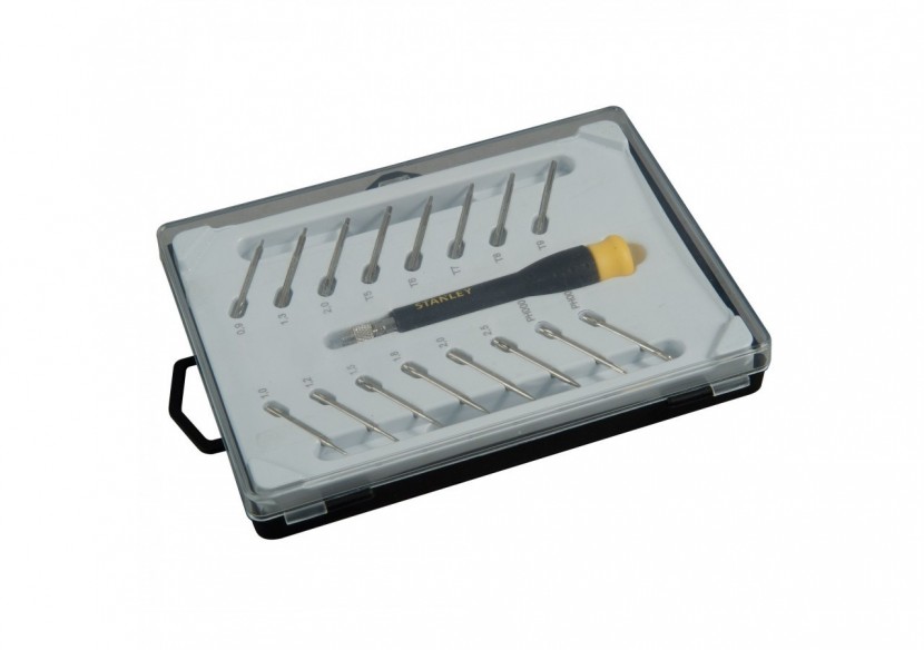 MICRO TOURNEVIS MULTILAMES FENTE + PHILLIPS + HEXAGONAL + TORX - JEU DE 16 PCS - STHT0-62633 - Stanley
