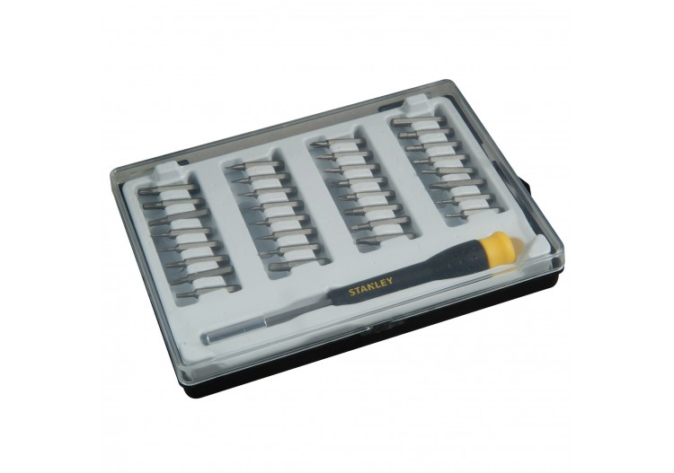 TOURNEVIS MICRO EMBOUTS 7 FENTES+3 PHILLIPS+7 HEXAGONAL+8 TORX+2 POZIDRIV+3 TTORX+3 TRIWINGS - STHT0-62634 - Stanley