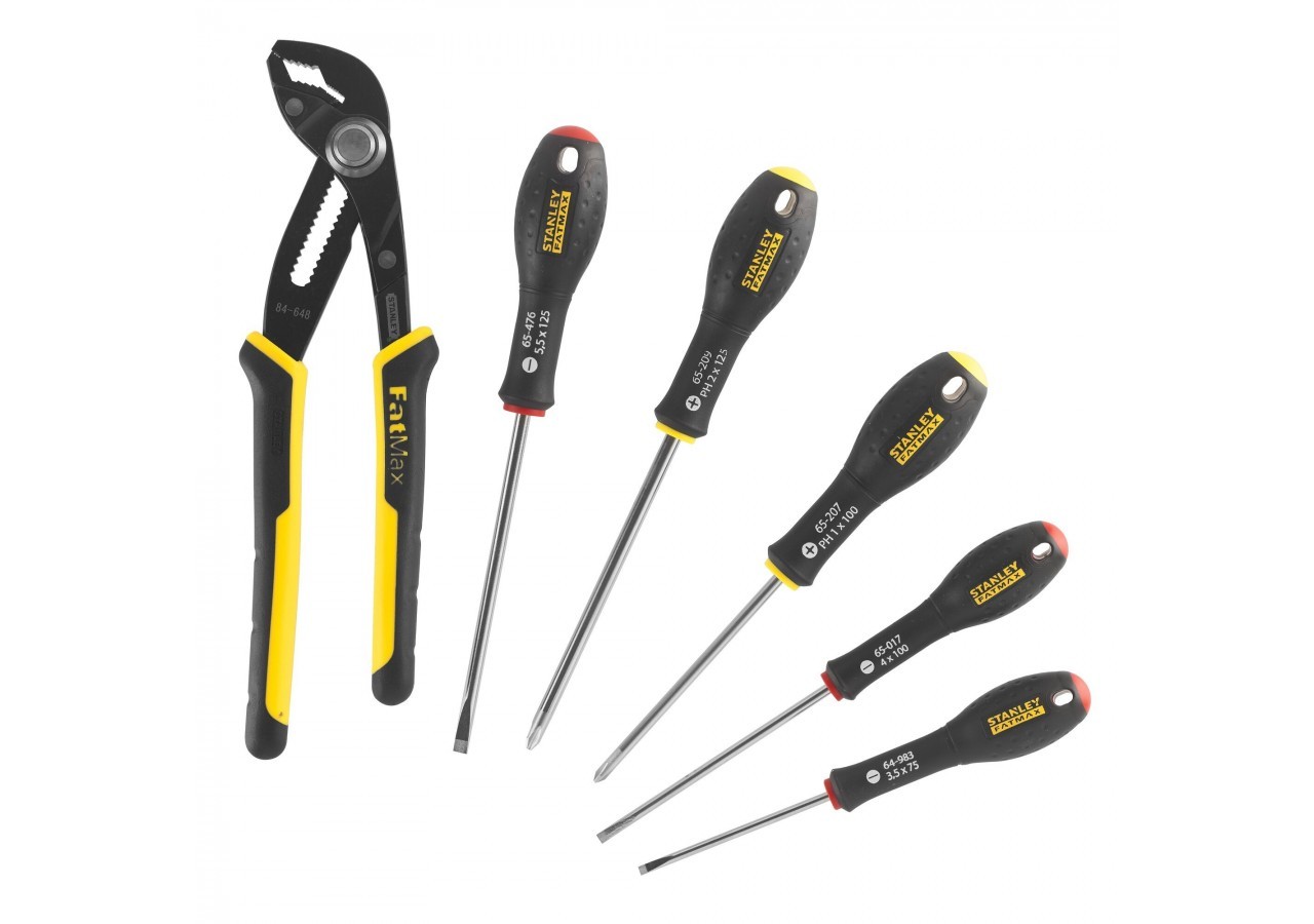 PINCE MULTIPRISE A VERROUILLAGE 250MM FATMAX+TOURNEVIS ELECRICIEN+PHILLIPS–JEU DE 6 PCS FATMAX - FMHT0-62639 - Stanley