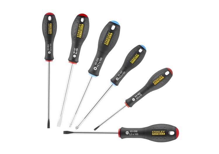 TOURNEVIS ELECTRICIEN + MECANICIEN + POZI - JEU DE 6PCS FATMAX - 0-65-428 - Stanley