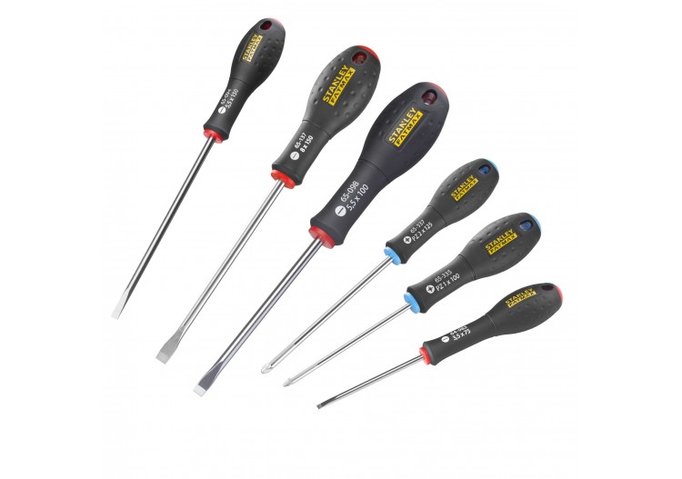 TOURNEVIS ELECTRICIEN + MECANICIEN + POZI - JEU DE 6PCS FATMAX - 0-65-428 - Stanley 2