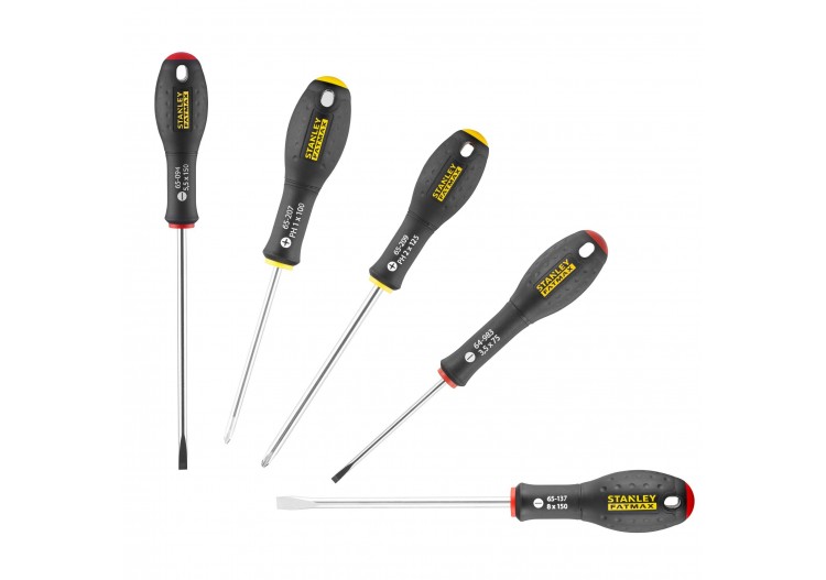 TOURNEVIS ELECTRICIEN + MECANICIEN + PHILLIPS - JEU DE 5PCS FATMAX - 0-65-436 - Stanley