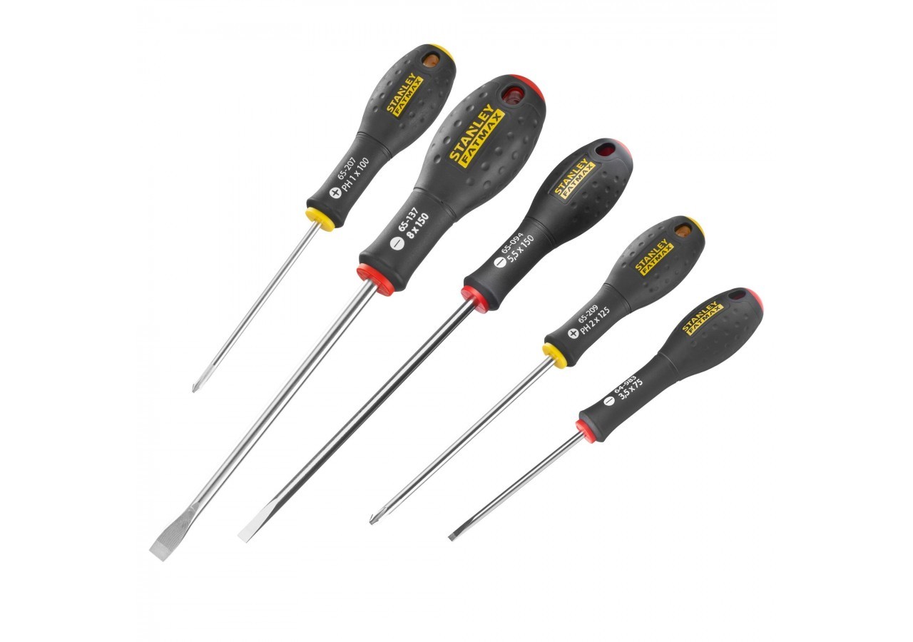 TOURNEVIS ELECTRICIEN + MECANICIEN + PHILLIPS - JEU DE 5PCS FATMAX - 0-65-436 - Stanley