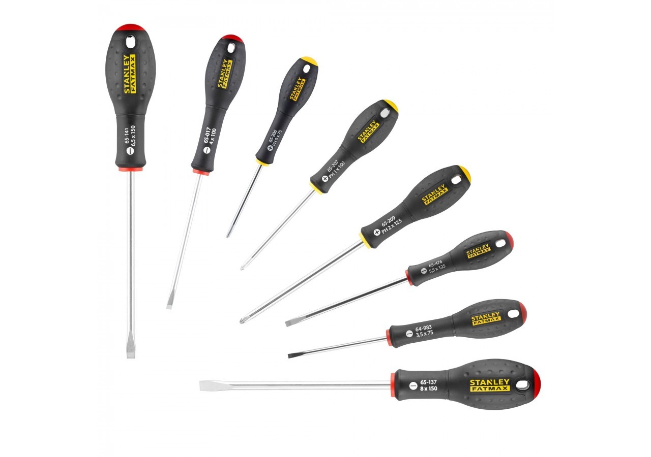 TOURNEVIS ELECTRICIEN + MECANICIEN + PHILLIPS - JEU DE 8PCS FATMAX - 0-65-437 - Stanley