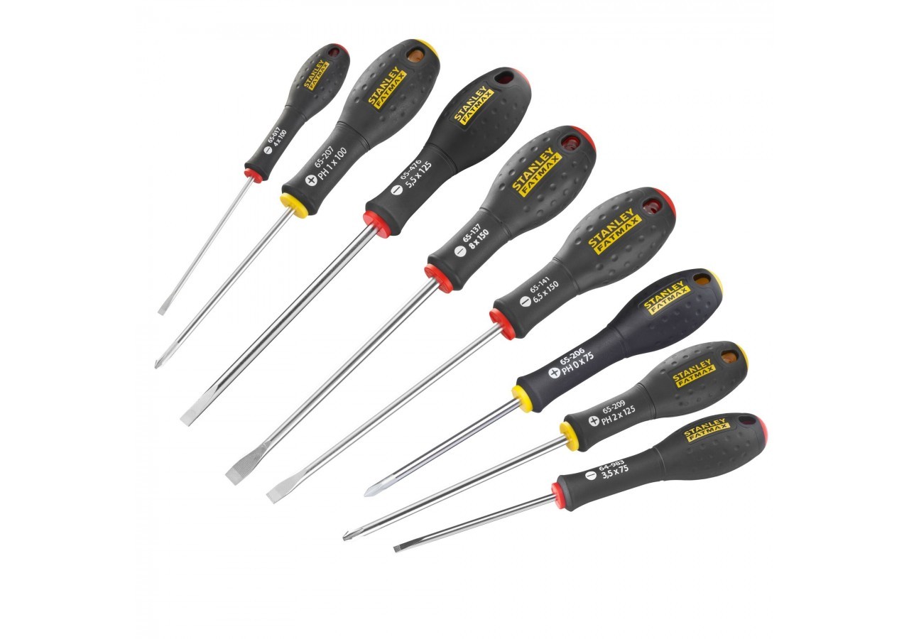 TOURNEVIS ELECTRICIEN + MECANICIEN + PHILLIPS - JEU DE 8PCS FATMAX - 0-65-437 - Stanley