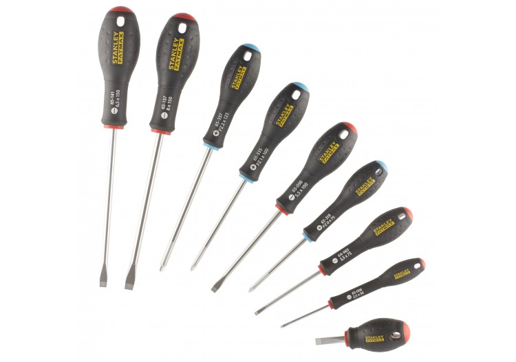 TOURNEVIS ELECTRICIEN + MECANICIEN + POZI - JEU DE 9PCS FATMAX - FMHT65424-0 - Stanley
