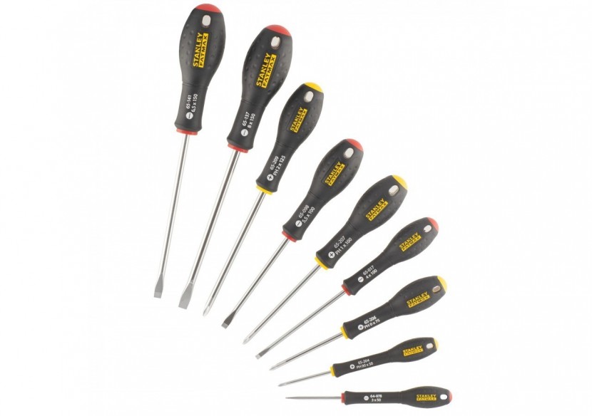 TOURNEVIS ELECTRICIEN + MECANICIEN + PHILLIPS + TESTEUR- JEU DE 10PCS FATMAX - FMHT65439-0 - Stanley