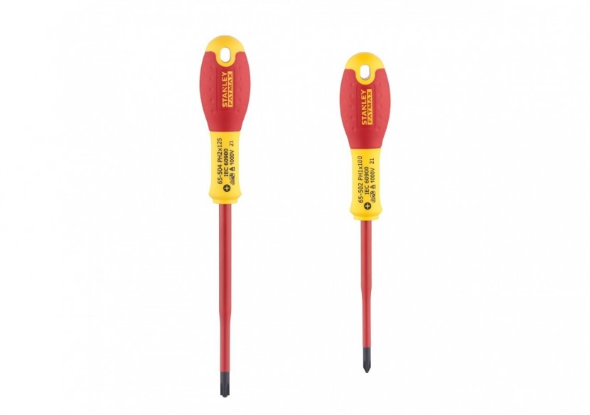 TOURNEVIS BORNIERS ISOLES 1000 V PH1X100mm et PH2X125mm - JEU DE 2 PCS FATMAX - FMHT0-62648 - Stanley