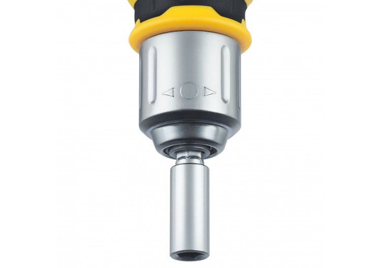 BABY TOURNEVIS PORTE-EMBOUTS BOULE A CLIQUET+ 6 EMBOUTS FENTE 5, 6.5MM / PH1, PH2 / PZ1, PZ2
 + RATELIER - FMHT0-62688 - Stanley 2