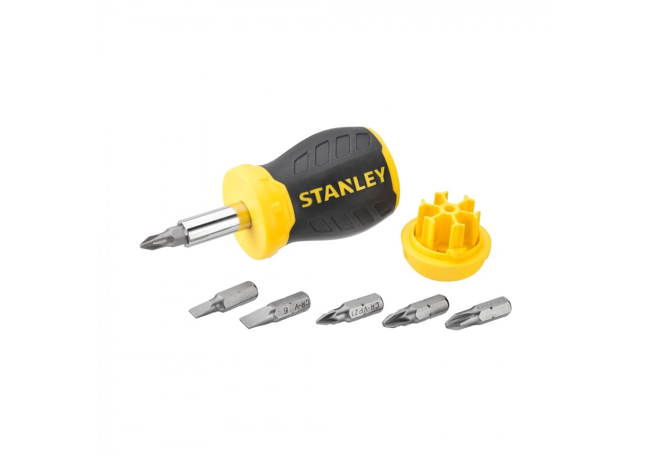 TOURNEVIS PORTE-EMBOUTS BOULE BIMATIERE + 6 EMBOUTS - 0-66-357 - Stanley
