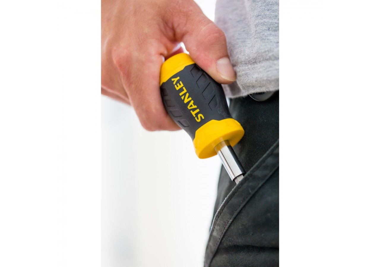 TOURNEVIS PORTE-EMBOUTS BOULE BIMATIERE + 6 EMBOUTS - 0-66-357 - Stanley