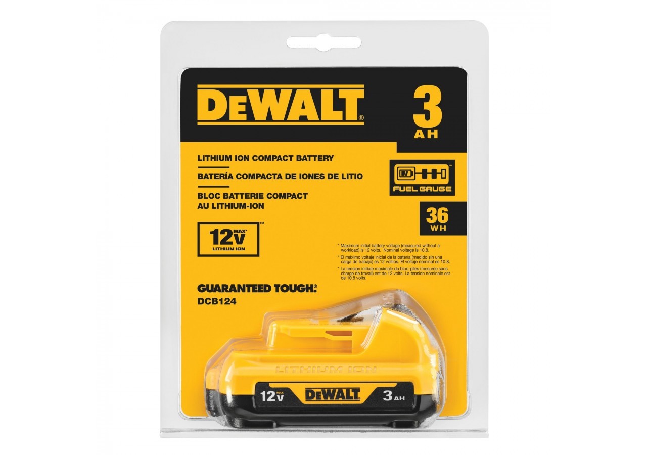 Batterie XR 12V 3Ah Li-Ion - DCB124-XJ - Dewalt