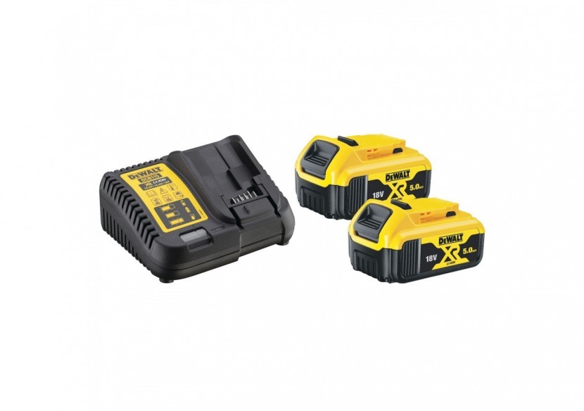 Pack 2 batteries XR 18V 5Ah Li-Ion + chargeur - DCB115P2-QW - Dewalt