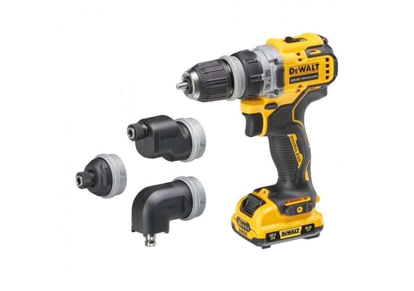 Perceuse visseuse à têtes multiples XR 12V 3Ah Li-Ion Brushless - DCD703L2T-QW - Dewalt