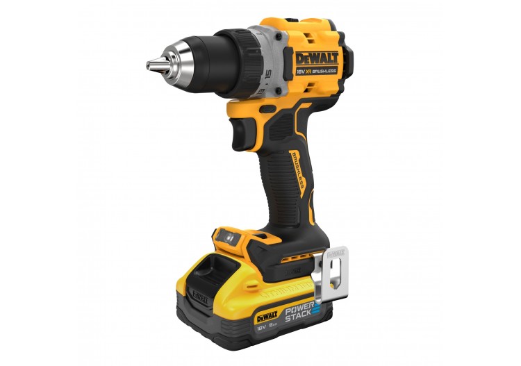 Perceuse visseuse Compacte XR 18V 5Ah Li-ion Brushless POWERSTACK - DCD800H2T-QW - Dewalt