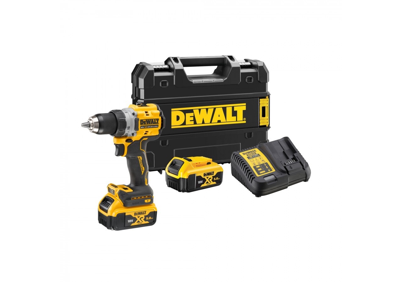 Perceuse visseuse Compacte XR 18V 5Ah Li-Ion Brushless - DCD800P2T-QW - Dewalt