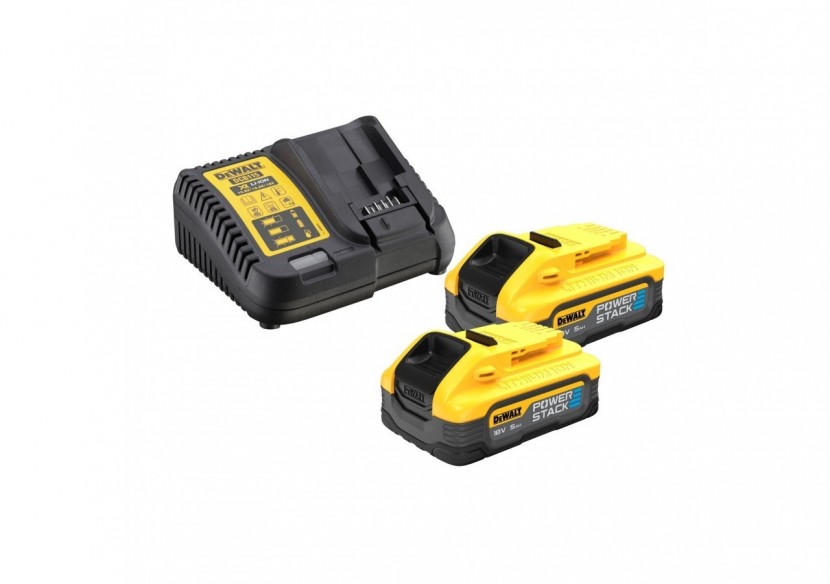 Perceuse visseuse percussion Compacte XR 18V 5Ah Li-ion Brushless POWERSTACK - DCD805H2T-QW - Dewalt