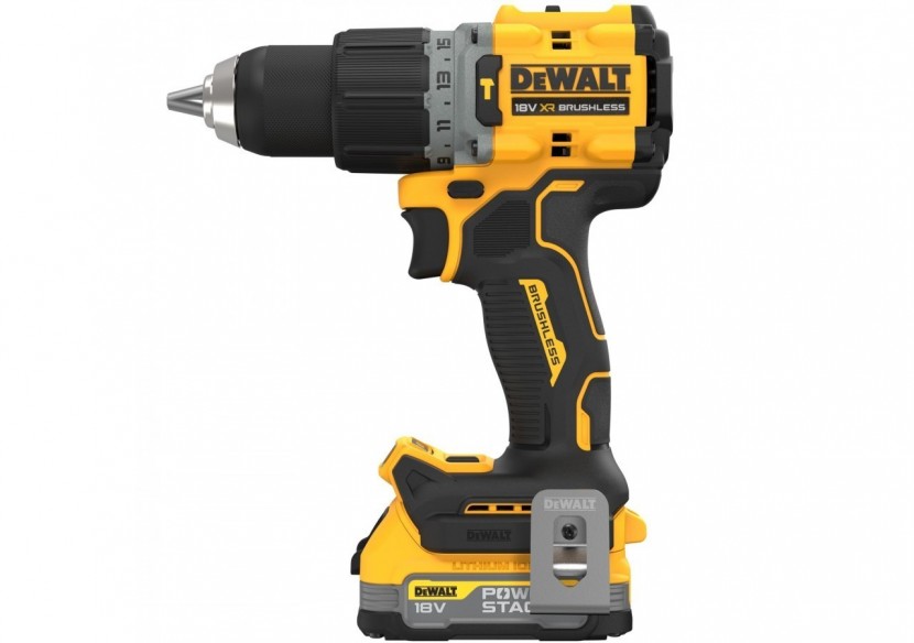 Perceuse visseuse percussion Compacte XR 18V 1.7Ah Li-Ion Brushless POWERSTACK - DCD805E2T-QW - Dewalt