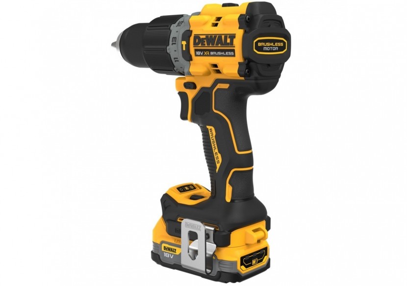Perceuse visseuse percussion Compacte XR 18V 1.7Ah Li-Ion Brushless POWERSTACK - DCD805E2T-QW - Dewalt